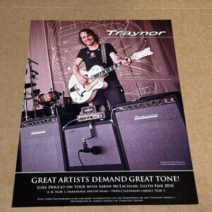 LUKE DOUCET of SARAH MCLACHLAN BAND - TRAYNOR AMPS - 2011 Print Advertisement